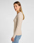 Lee Women's V-Neck T-Shirt in Oat Meal